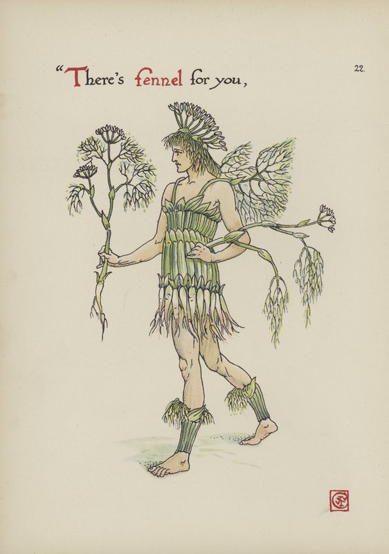 Flores del Jardín de Shakespeare de Walter Crane