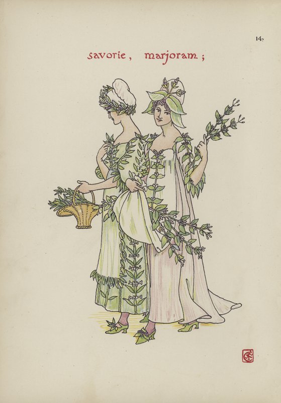 Flores del Jardín de Shakespeare de Walter Crane