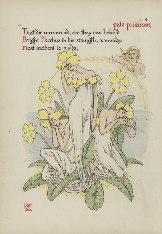Flores del Jardín de Shakespeare de Walter Crane
