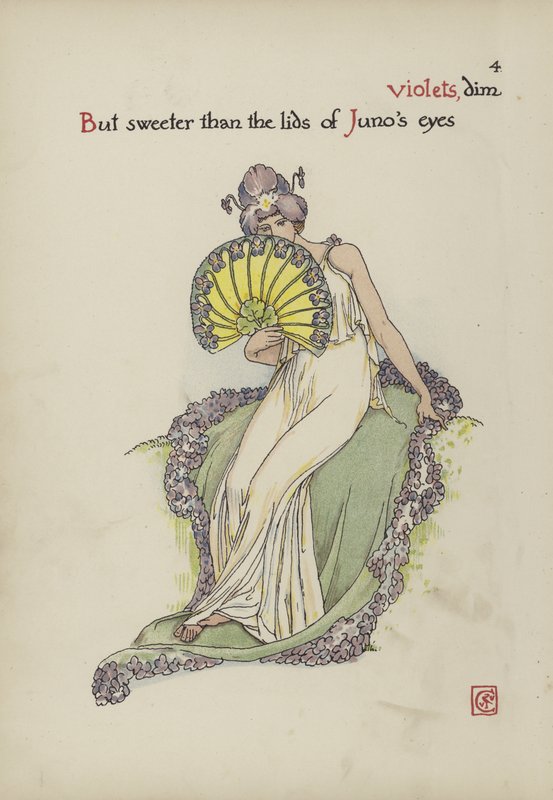 Flores del Jardín de Shakespeare de Walter Crane