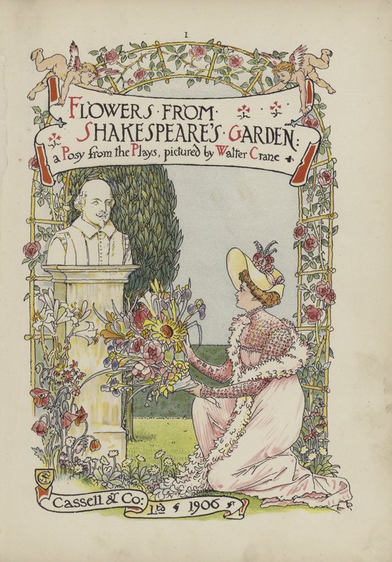Flores del Jardín de Shakespeare de Walter Crane