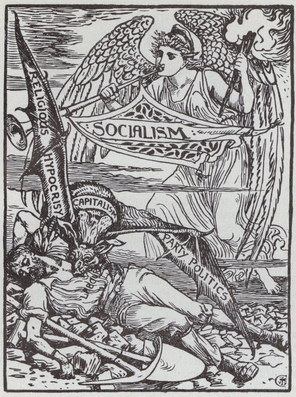 El vampiro capitalista (litografía) de Walter Crane