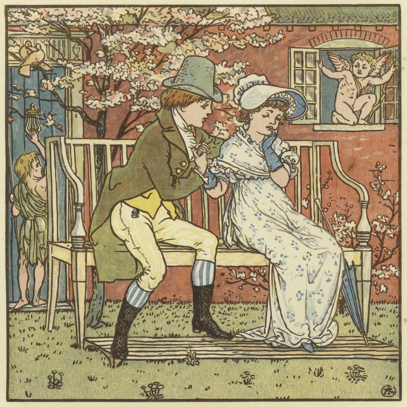 Había un hombrecito y cortejó a una mujercita de Walter Crane