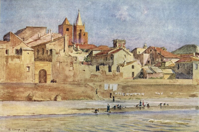 Albenga, desde el Centa, Italia de Walter Frederick Roofe Tyndale