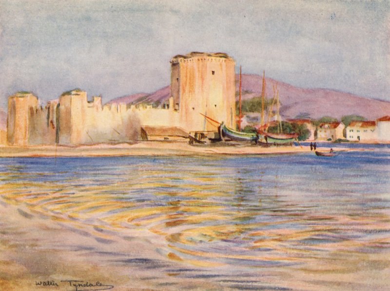 Castel Camerlengo, Trau (litografía en color) de Walter Frederick Roofe Tyndale