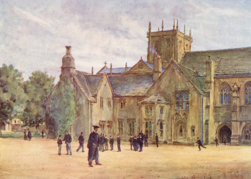 Wessex: Sherborne College (litografía en color) de Walter Frederick Roofe Tyndale