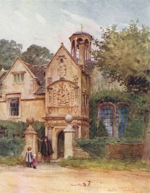 Wessex: The almshouses, Corsham, Wilts (litografía en color) de Walter Frederick Roofe Tyndale