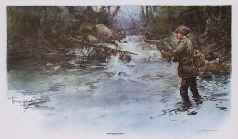Invicto: escena de pesca de Walter Granville Smith