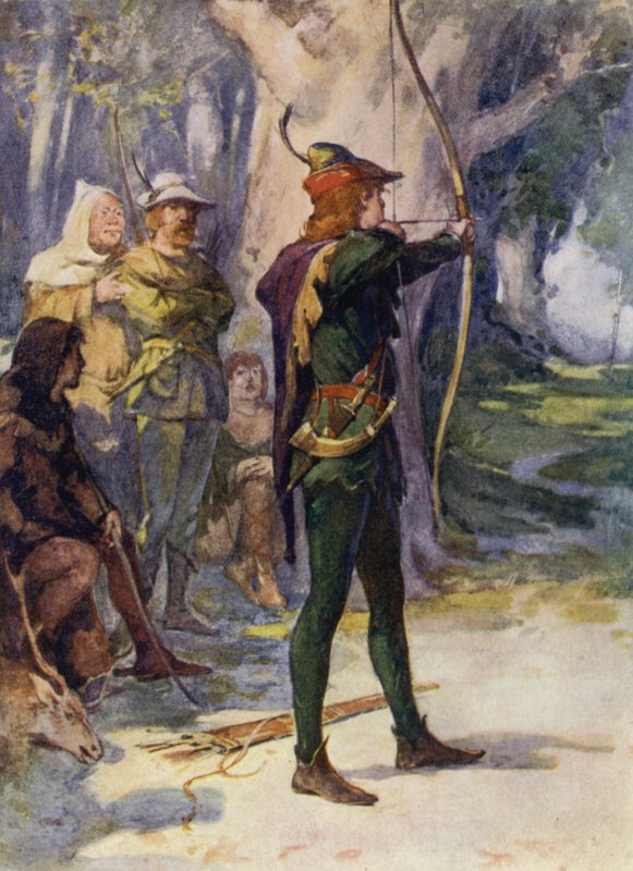 Ilustración para Ivanhoe de Sir Walter Scott (litografia en color) de Walter Grieve