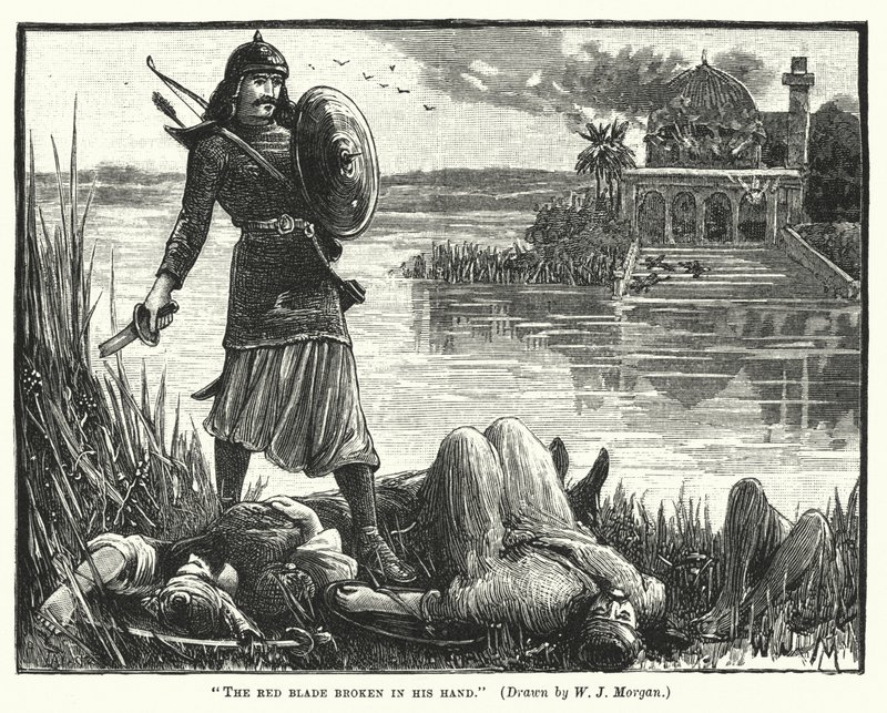 La hoja roja rota en su mano de Walter Jenks Morgan