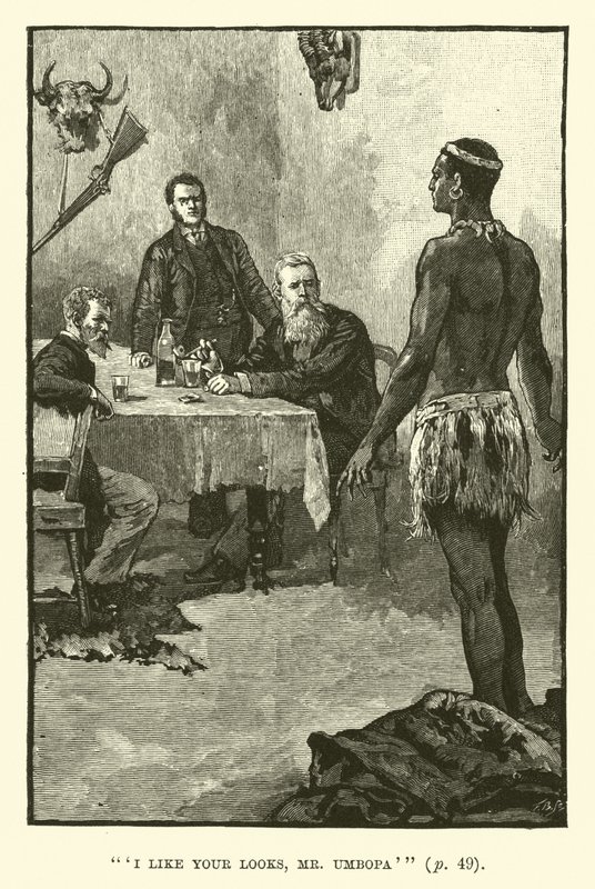 Ilustración para Las minas del rey Salomón de H. Rider Haggard de Walter Paget
