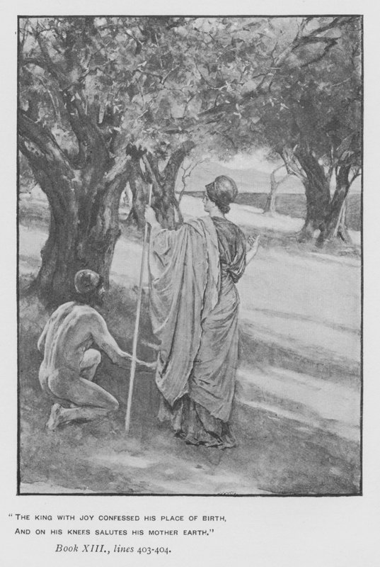 Ilustración para la Odisea de Homero de Pope de Walter Paget