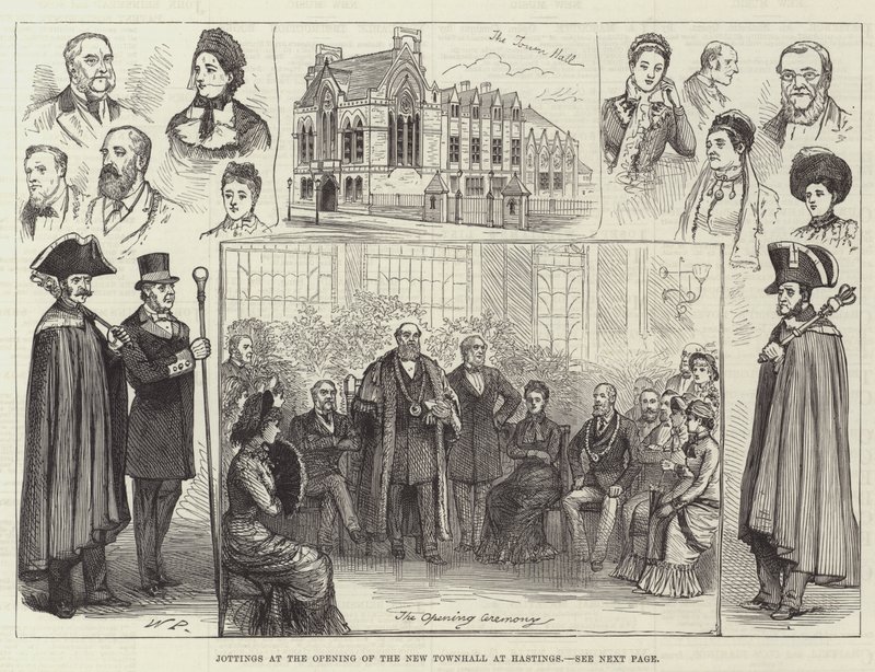 Apuntes en la inauguración del nuevo Ayuntamiento en Hastings de Walter Paget