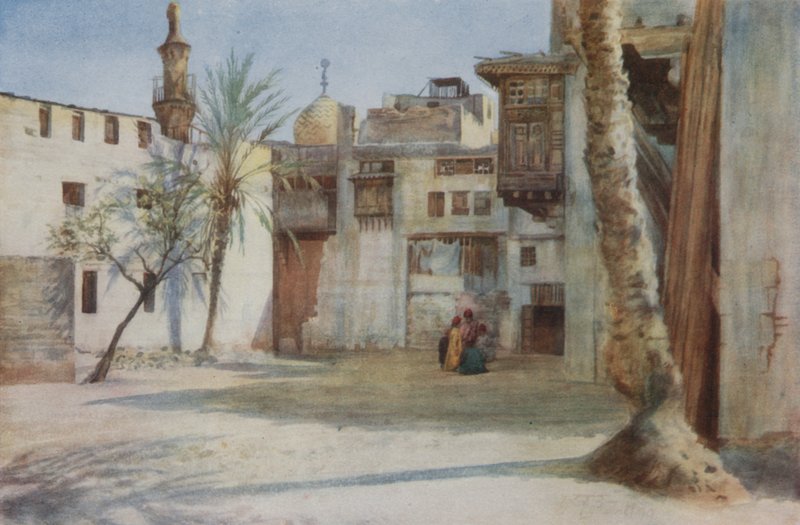 Un patio cerca del bazar de los fabricantes de tiendas, El Cairo de Walter Spencer Stanhope Tyrwhitt