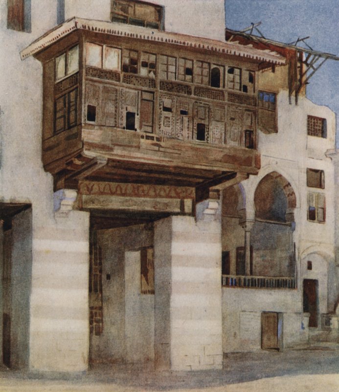 Una casa antigua cerca del bazar de los fabricantes de tiendas, El Cairo de Walter Spencer Stanhope Tyrwhitt