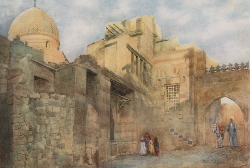 Antigua puerta de una mezquita en ruinas cerca de Bab-el-Wazir, El Cairo de Walter Spencer Stanhope Tyrwhitt