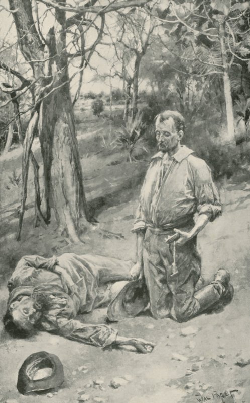 Rey observando los últimos momentos de Burke de Walter Stanley Paget