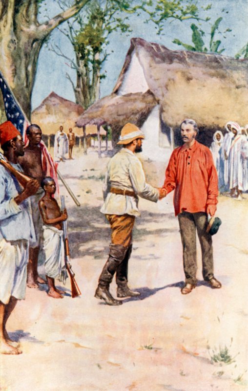 Livingstone y Stanley en Ujiji de Walter Stanley Paget