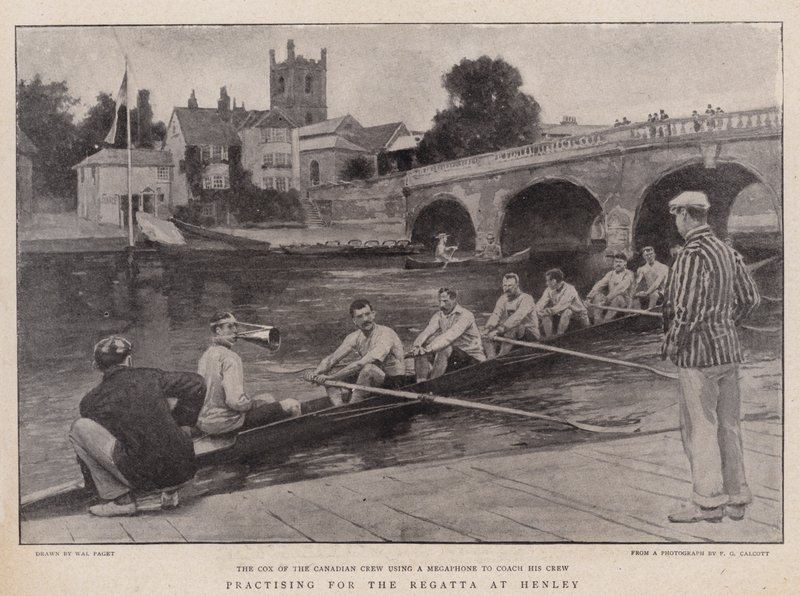 Practicando para la regata en Henley de Walter Stanley Paget