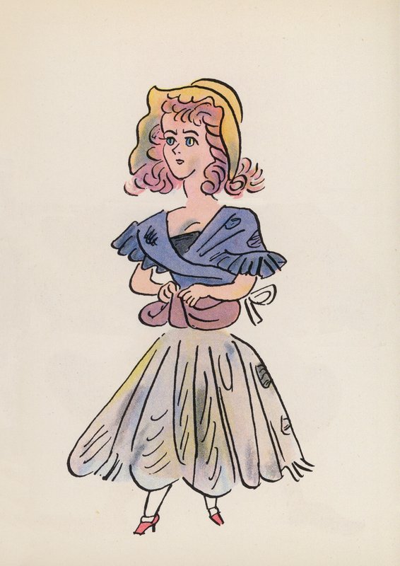 Figuras de libros infantiles: Cenicienta (litografía en color) de Walter Trier