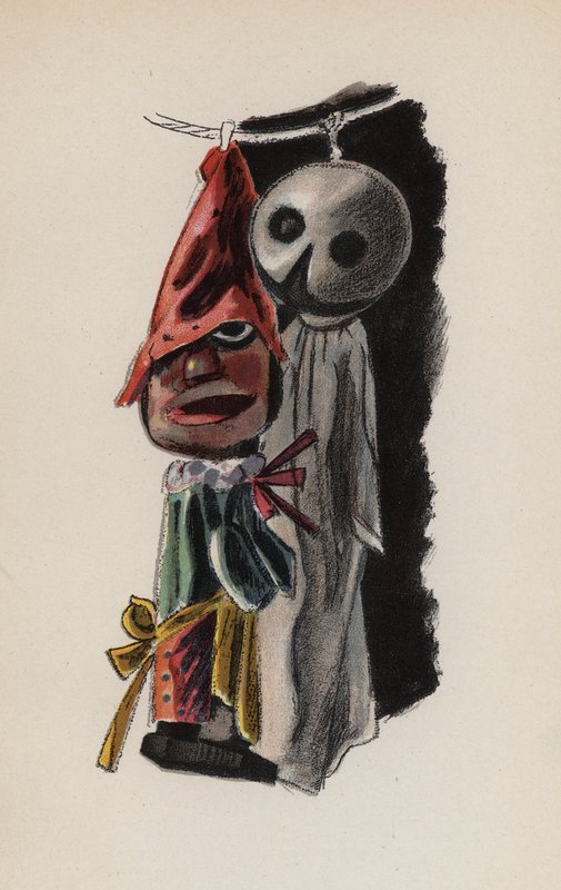 Juguete antiguo pintado por Walter Trier (litografía en color) de Walter Trier