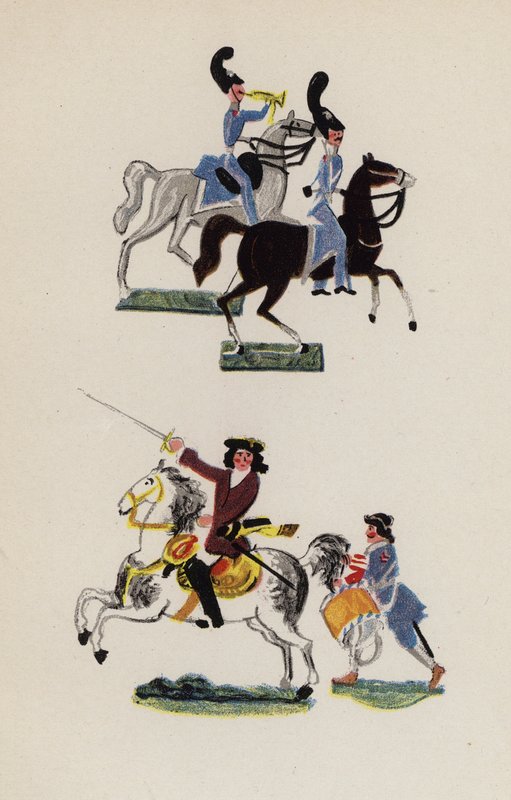 Juguete antiguo pintado por Walter Trier (litografía en color) de Walter Trier