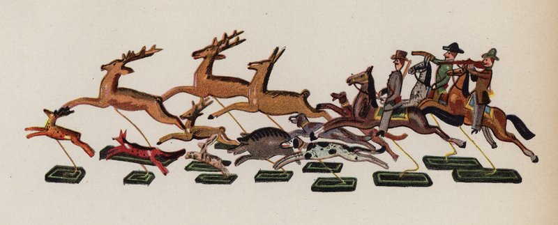 Juguete antiguo pintado por Walter Trier (litografía en color) de Walter Trier