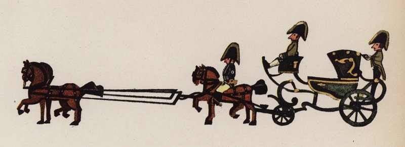 Juguete antiguo pintado por Walter Trier (litografía en color) de Walter Trier