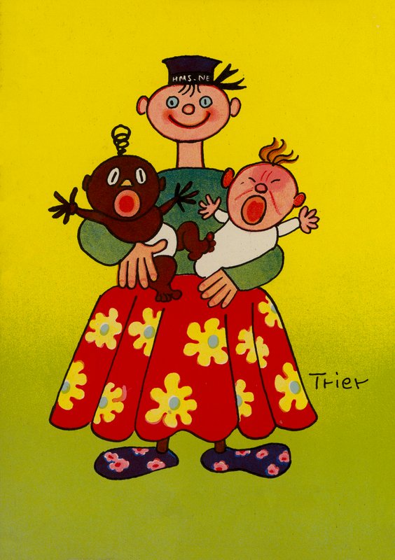 Uno de los locos de Walter Trier (litografía en color) de Walter Trier