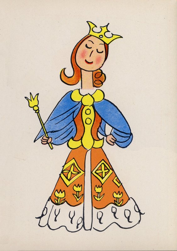 Uno de los locos de Walter Trier (litografía en color) de Walter Trier