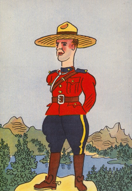 Los locos disfraces de Walter Trier: Canadá (litografía en color) de Walter Trier