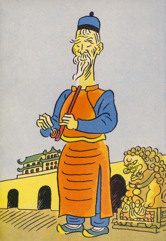 Los locos disfraces de Walter Trier: China (litografía en color) de Walter Trier