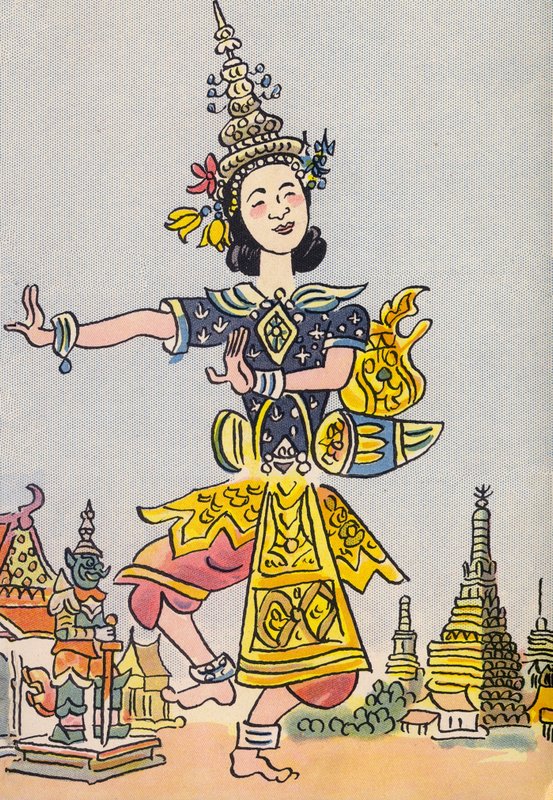 Los locos disfraces de Walter Trier: Siam (litografía en color) de Walter Trier