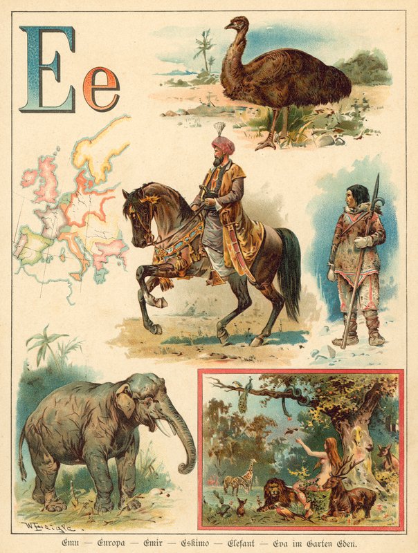 Letra E de Walter Zweigle