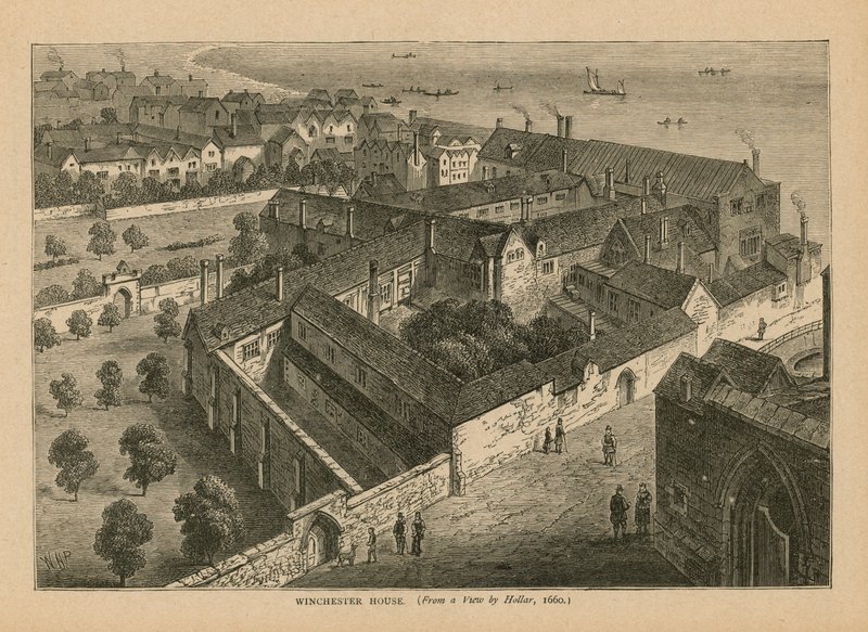 Vista aérea de Winchester House de Wenceslaus Hollar