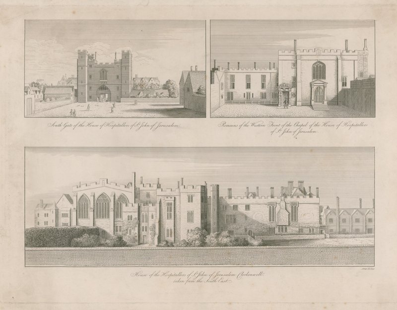 Casa de los Hospitalarios de San Juan de Jerusalén, Clerkenwell de Wenceslaus Hollar