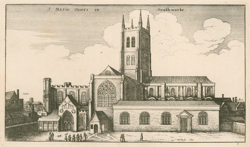 Iglesia de San Salvador, Southwark, Londres de Wenceslaus Hollar