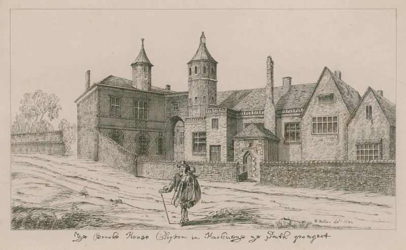 La Casa Brooke, Clopton en Hackney, el aspecto sur de Wenceslaus Hollar