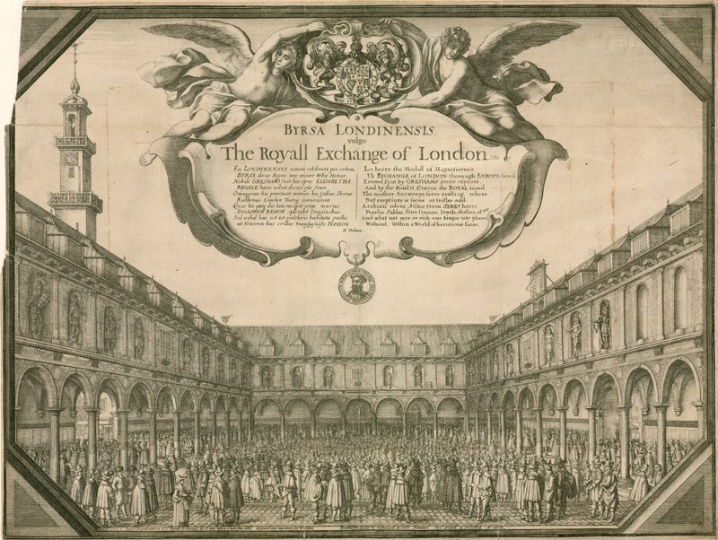 La Bolsa Real, Londres de Wenceslaus Hollar