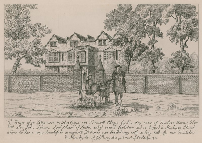 La casa de los Latymere en Hackney de Wenceslaus Hollar
