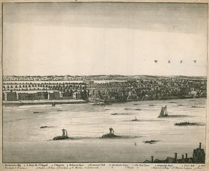 La perspectiva de Londres y Westminster tomada desde Lambeth de Wenceslaus Hollar
