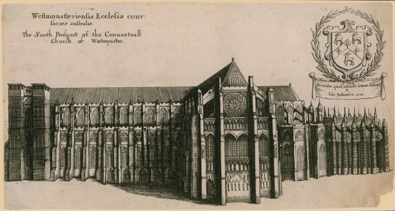 La perspectiva sur de la Iglesia Conventual de Westminster, Londres de Wenceslaus Hollar