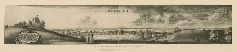 Vista de Greenwich grabada en 1637 de Wenceslaus Hollar