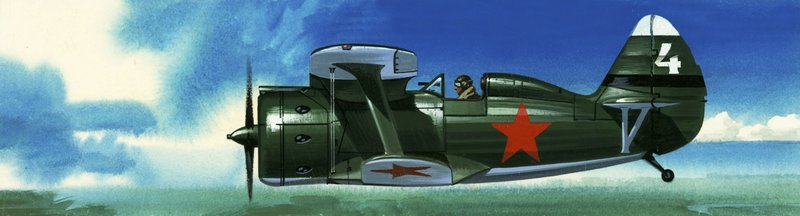 Un caza ruso Polikarpov I-153 de Wilf (20th century) Hardy