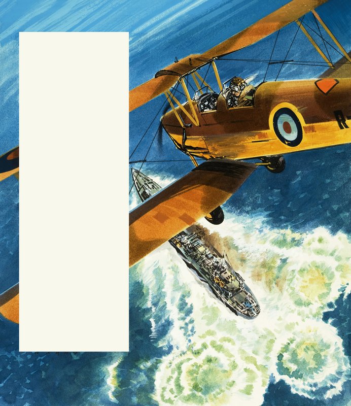 Un Tiger Moth patrullando la costa británica durante la Segunda Guerra Mundial de Wilf (20th century) Hardy