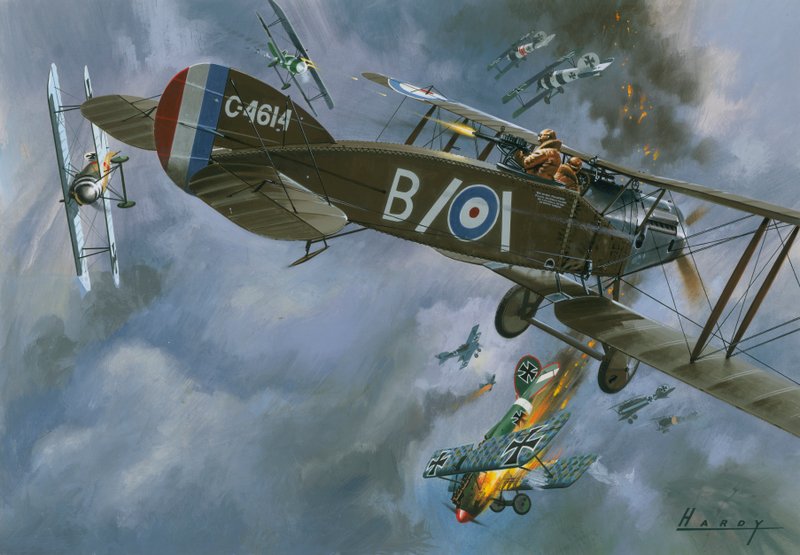 Aviones en combate aéreo de Wilf (20th century) Hardy