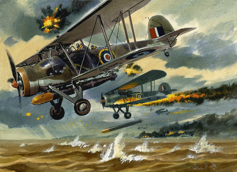 Aviones bajo fuego de Wilf (20th century) Hardy