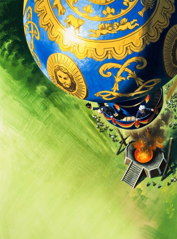 Ascenso en globo de Wilf (20th century) Hardy