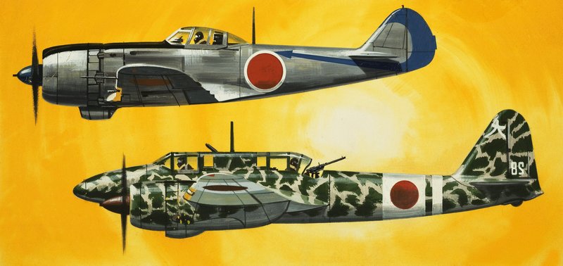 Hacia el azul: Aviones japoneses de la Segunda Guerra Mundial de Wilf (20th century) Hardy