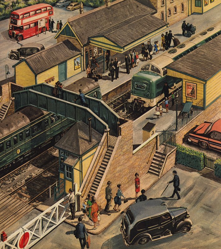 Estación de ferrocarril, Inglaterra de Wilf (20th century) Hardy